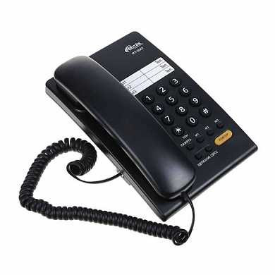 Телефон RITMIX RT-330 black, быстрый набор 3 номеров, мелодия удержания, черный, 15118350 (арт. 262837)