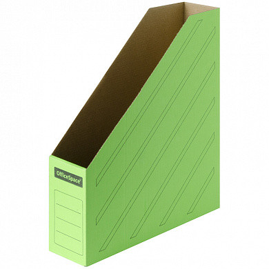 Накопитель-лоток архивный из микрогофрокартона OfficeSpace, 75мм, зеленый, до 700л. (арт. 225418)