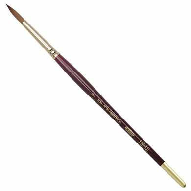 Кисть художественная KOH-I-NOOR колонок, круглая, №7, короткая ручка, блистер, 9935007010BL (арт. 200394)