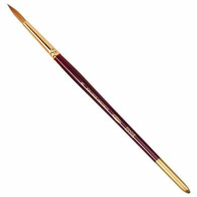 Кисть художественная KOH-I-NOOR колонок, круглая, №8, короткая ручка, блистер, 9935008010BL (арт. 200396)