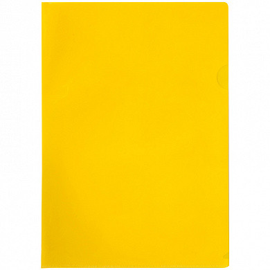 Папка-уголок OfficeSpace, A4, 100мкм, прозрачная желтая (арт. Fmu15-8_876)
