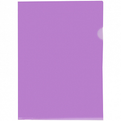 Папка-уголок OfficeSpace, А4, 150мкм, прозрачная фиолетовая (арт. Fmu15-6_872)