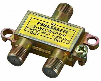 Splitter На 2Tv 5-900Mhz Proconnect (Желтый) 05-6031 (арт. 497674)