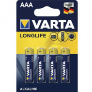 Батарейки Varta LONGLIFE Micro мизинчиковые AAA LR03, 1.5V, 4 шт./уп Батарейки Varta LONGLIFE Micro мизинчиковые AAA LR03, 1.5V, 4 шт./уп